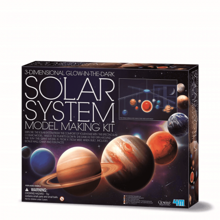 Jocuri si jucarii stiinta - Kit Constructie Sistemul Solar 3D, straluceste in intuneric, 4M, +8 ani