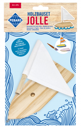 Jucarii copii 4-5 ani - Kit de asamblat si decorat barcute, Pebaro, +5 ani
