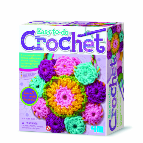 Jocuri creative - Kit de crosetat pentru copii, usor de facut