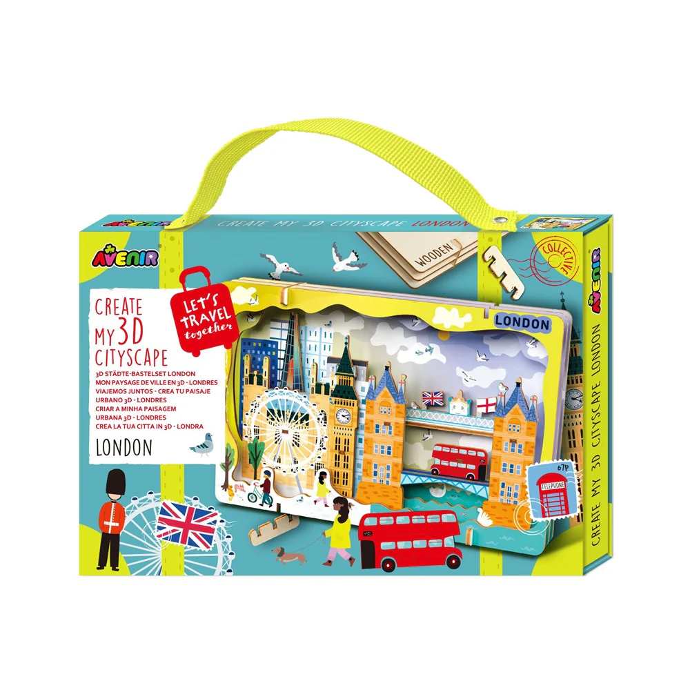 Jocuri creative - Kit DIY - Creaza Peisaj Urban 3D din lemn - Londra