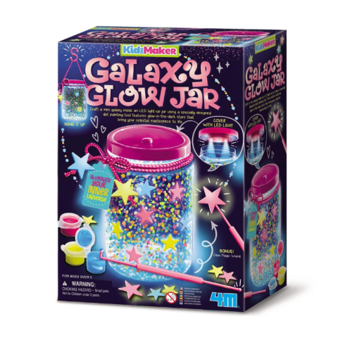 Jocuri creative - Kit DIY, Creeaza un borcan sclipitor Galaxy KidzMaker