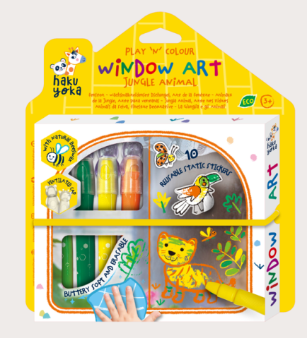 Jocuri creative - Kit DIY decorare fereasta - Animale din Jungla