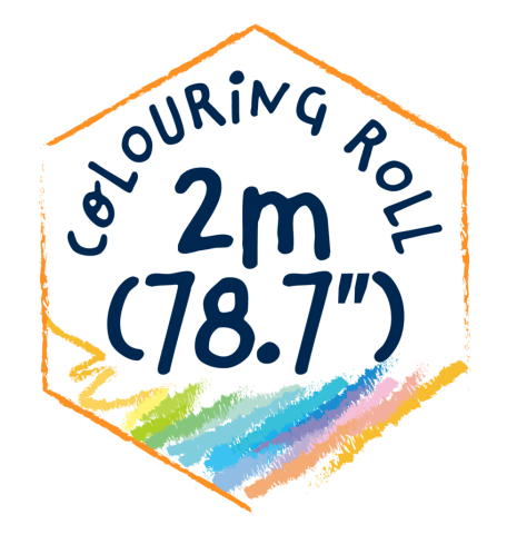 Kit rola de desenat - 2 m, include stickere si 4 creioane colorate cerate, Safari - Haku Yoka [9]