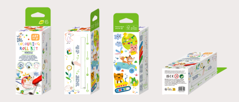 Kit rola de desenat Uneste punctele - 2 m, include 4 creioane colorate cerate, Vehicule - Haku Yoka [8]