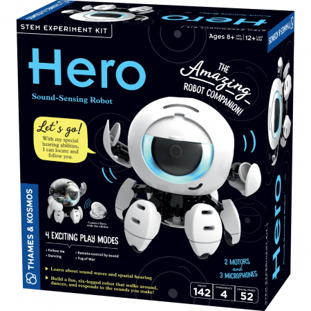 Jocuri experimente stiintifice - Kit STEM Robot cu detectare sonora, Thames & Kosmos