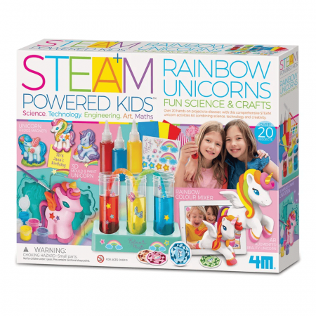 Jocuri experimente stiintifice - Kit stiintific - Curcubee si Unicorni, STEAM Kids, 4M, +5 ani - AMBALAJ DETERIORAT