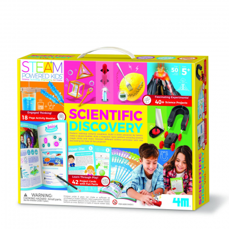 Jucarii si jocuri copii - Kit stiintific - Descoperiri stiintifice Vol. 1 - 42 experimente, STEAM Kids, 4M, +8 ani