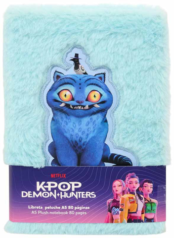 Papetarie si Rechizite - K-POP DEMON HUNTER -Jurnal pufos Derpy, A5, 80 pagini