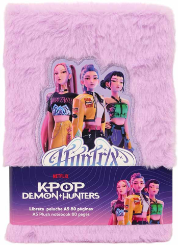 K-POP DAMON HUNTER - K-POP DEMON HUNTER -Jurnal pufos Huntrix, A5, 80 pagini