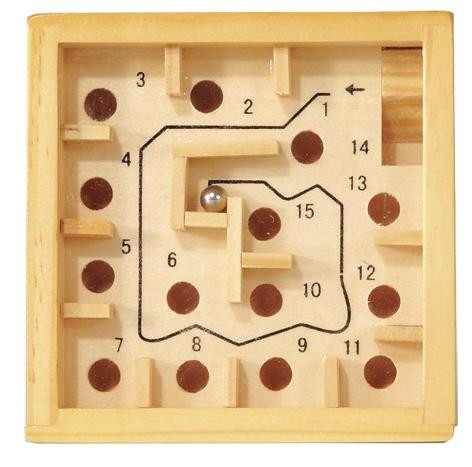 Jocuri de indemanare - Labirint numerotat cu bila natur, Fridolin, 6-7 ani +