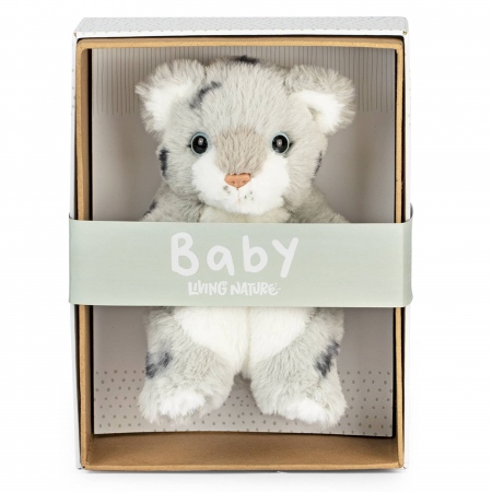 Plusuri - Leopard de zapada 17 cm in cutie- Jucarie de plus Living Nature