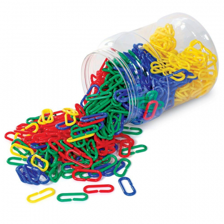 Linknlearn - verigi 4 culori set 500, Learning Resources, 2-3 ani + [0]