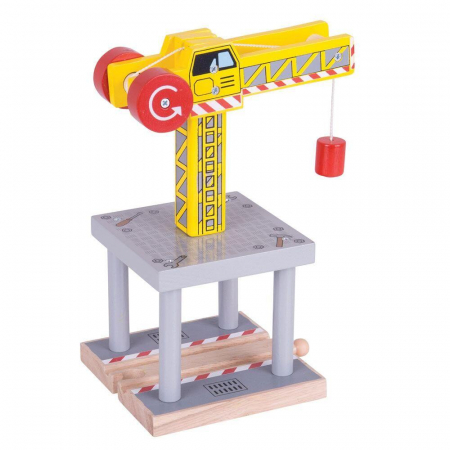 Masinute si trenulete - Macara din lemn, BIGJIGS Toys, 2-3 ani +