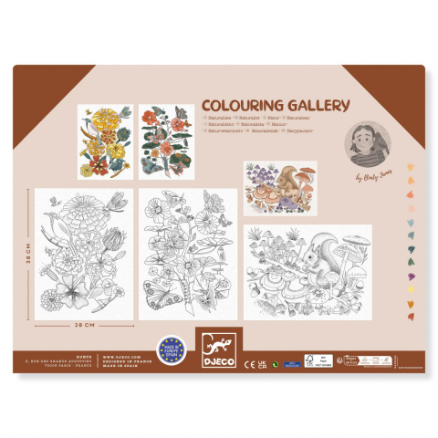 Mapa cu 3 postere de colorat Natura, Djeco [2]