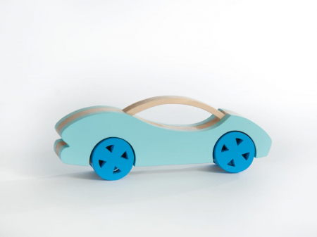 Masina din lemn handmade Marc toys Turcoaz, 2-3 ani + [0]