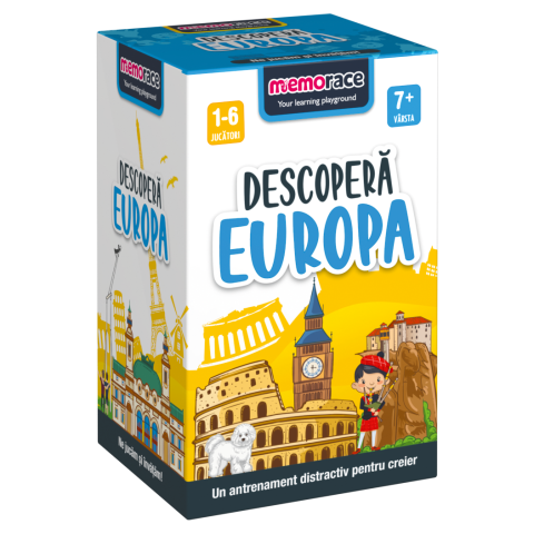 Jocuri de societate - Memorace - Descoperă Europa,  +7 ani