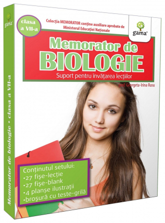 Jucarii baieti - Memorator de biologie. Clasa a VII-a, Editura Gama, 12 ani +