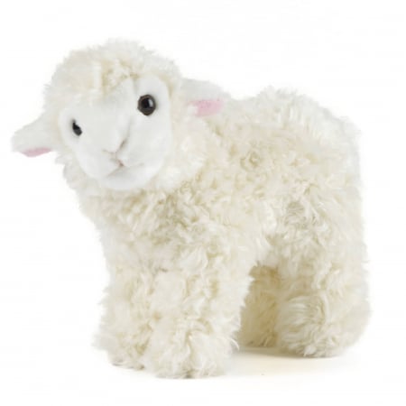 Plusuri - Miel alb pufos 20 cm - Jucarie de plus Living Nature