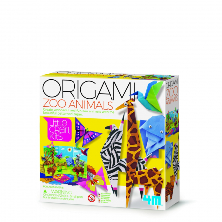 Jucarii si jocuri copii - Mini set creativ - Origami Animale Zoo, LittleCraft, + 5 ani