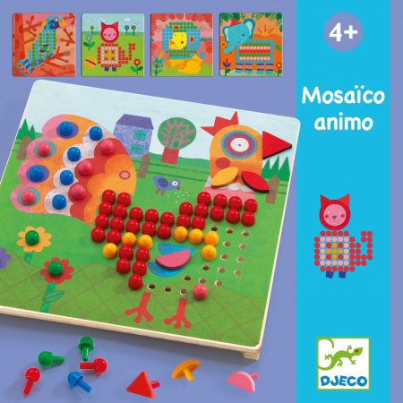 Jucarii copii 4-5 ani - Mosaic animo Djeco, 2-3 ani +