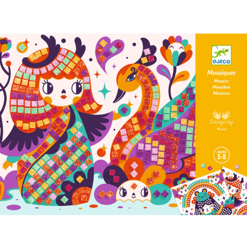 Jocuri creative - Mozaic creativ Djeco Kokeshis