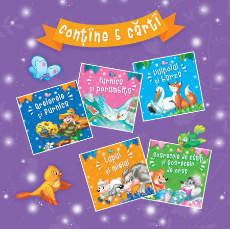 Cele mai frumoase fabule: La Fontaine - 5 carti, DPH, 2 ani + [1]