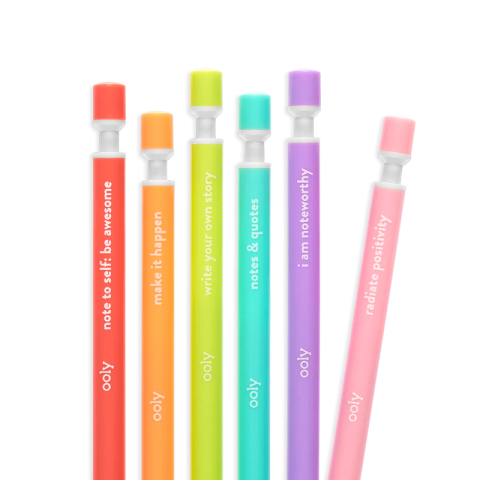 Notat! - Creioane mecanice grafit extra gros - set de 6, cu citate motivationale [2]