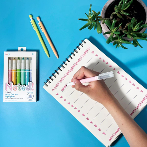 Notat! - Pixuri cu varf microfin si markere 2-in-1 - Set de 6 [3]