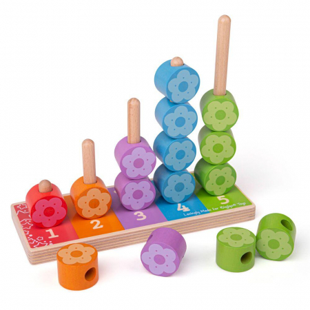 Vârsta - Numaratoarea florilor, BIGJIGS Toys, 1-2 ani +