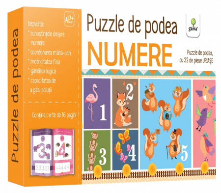 Jucarii copii 2-3 ani - Numere, Puzzle de Podea, Editura Gama, 2-3 ani +