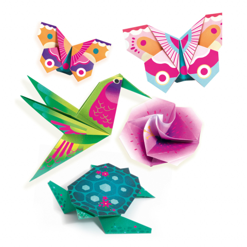 Origami Djeco, animale si flori exotice, 2-3 ani + [3]