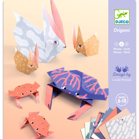 Jucarii copii 6-7 ani - Origami Djeco, Familii de animale, 6-7 ani +
