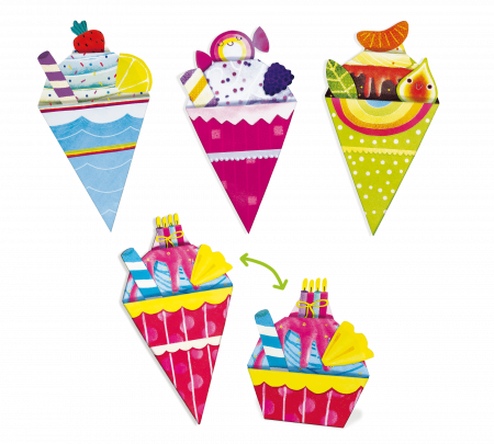 Origami pentru incepatori: Briose si Inghetata, Ludattica, +5 ani [1]