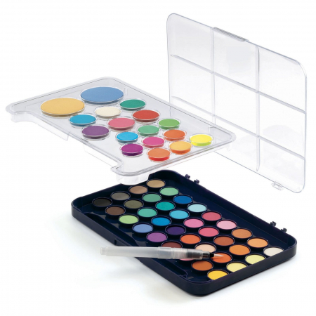 Vârsta - Paleta artistului, 50 de culori guase, Djeco, 6-7 ani +
