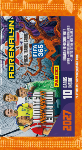 Articole pentru colectionari - Panini Adrenalyn XL Nightmare - Pachet 10 Carduri, 5 Base + 4 FANS Nightmare XL Exclusive + 1 LE
