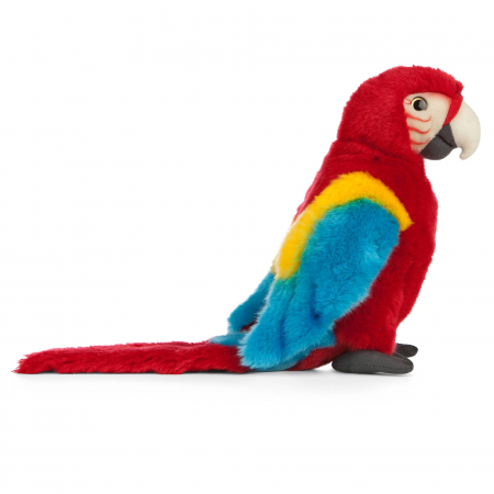 Papagal Macaw Rosu 24 cm  - Jucarie de plus Living Nature [1]