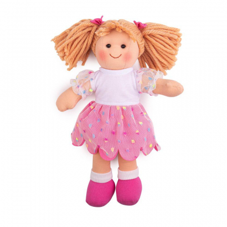 Jucarii copii 2-3 ani - Papusa Darcie - 25 cm, BIGJIGS Toys, 2-3 ani +