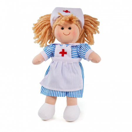 Jucarii baieti - Papusa - Nurse Nancy, BIGJIGS Toys, 1-2 ani +