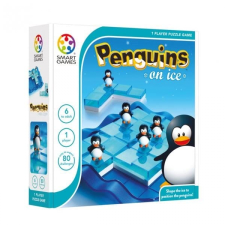 Jocuri de logica - Smart Games - Penguins on Ice, joc de logica cu 100 de provocari, 6+ ani