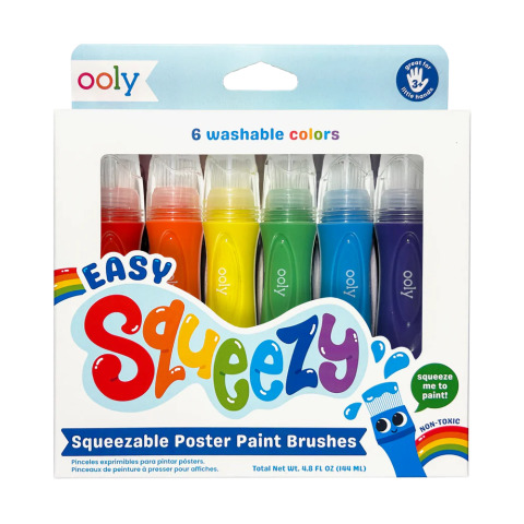 Gradinita si scoala - Pensule cu vopsea lichida Easy Squeezy - Set de 6