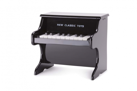 Pian din lemn New Classic Toys, Negru, 2-3 ani + [1]