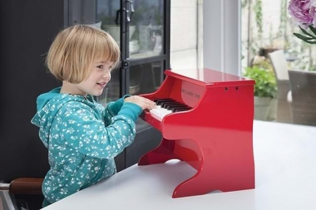 Pian din lemn New Classic Toys, Rosu, 2-3 ani + [2]