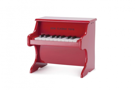 Jucarii din lemn - Pian din lemn New Classic Toys, Rosu, 2-3 ani +