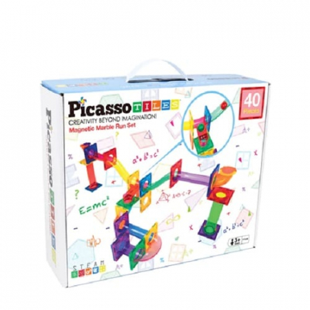PicassoTiles Traseu magnetic cu bile (Marble Run) 40 de piese [0]