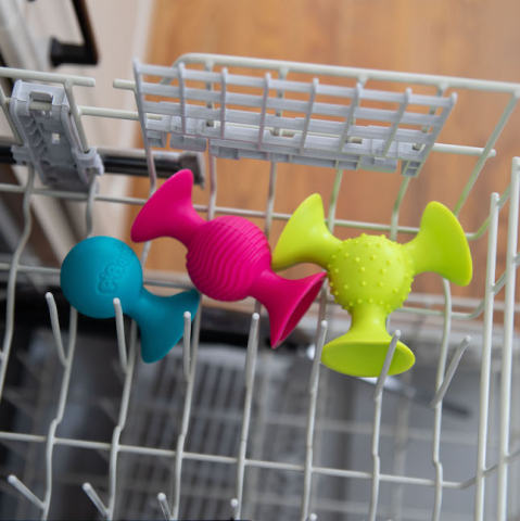 pipSquigz, Set 3 jucarii senzoriale cu ventuze pentru bebelusi [5]