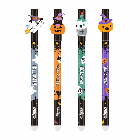 Jucarii copii 4-5 ani - Pix Strigo cerneala cu stergere, HALLOWEEN,4 culori diferite
