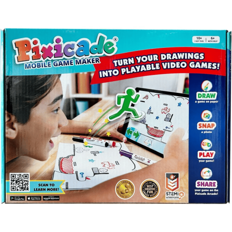 Jucarii interactive - Pixicade -  kit creativ multipremiat pentru a transforma desenele copiilor in jocuri video pentru mobil sau tableta, editie jocuri nelimitate