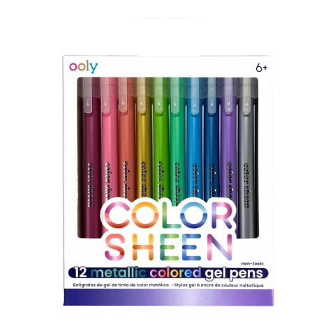 Gradinita si scoala - Pixuri cu gel colorate Metalice Color Sheen - Set de 12