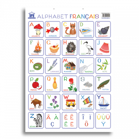 Carti invatare limbi straine - Plansa - Alfabetul ilustrat al limbii franceze, DPH, 4-5 ani +