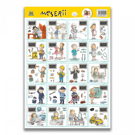 Carti educative - Plansa - Meserii cu Ema si Eric, DPH, 4-5 ani +